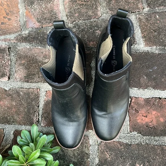 Chinese laundry Black Leather booties Size 8.5 - Picture 3 of 9
